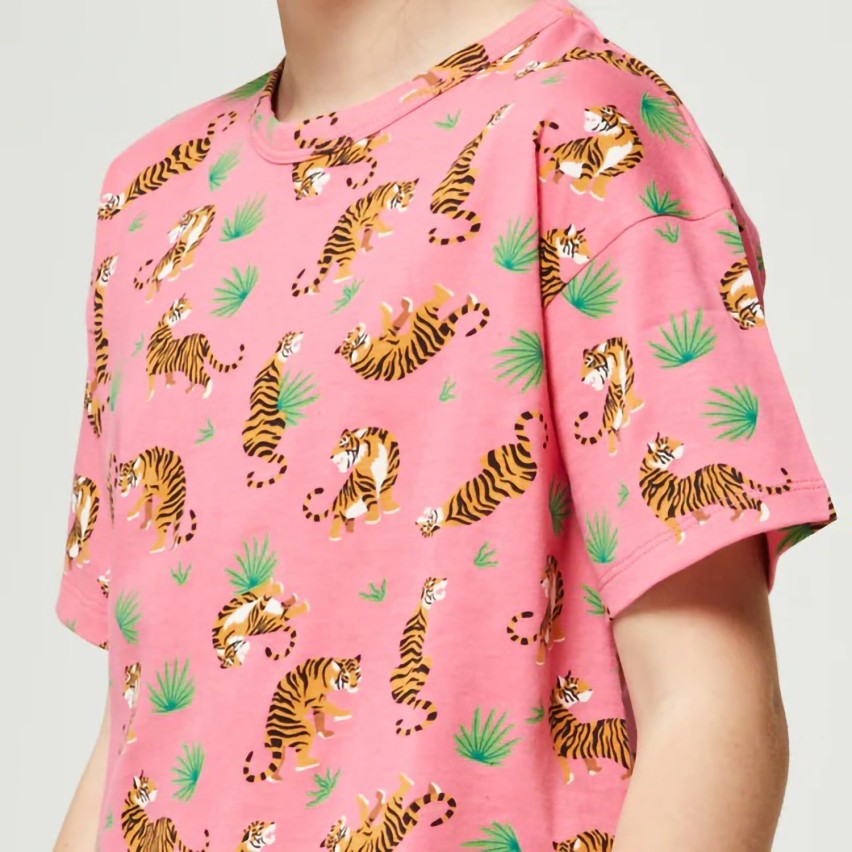 Pigiama bimba corto stampa tropicale Pompea Spinoza