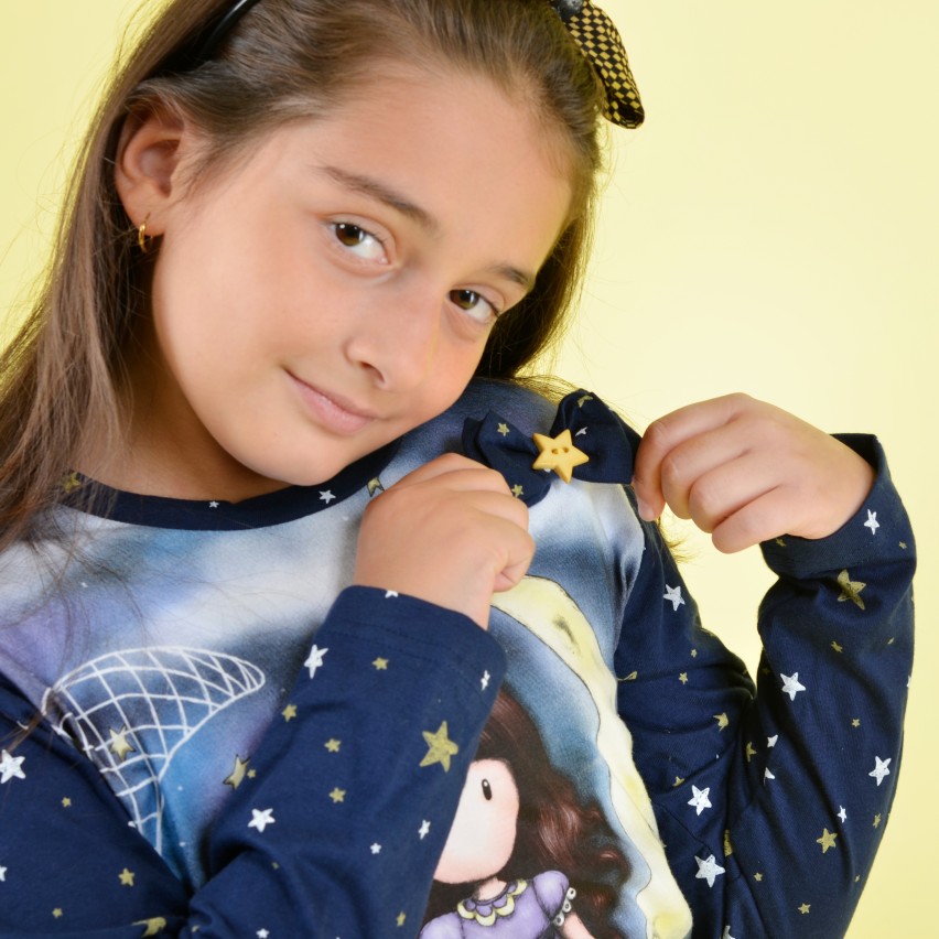 Pigiama Bambina Born To Ride Forced To Go To School - Cotone 100% Taglie 7-16 Anni - Foto 3