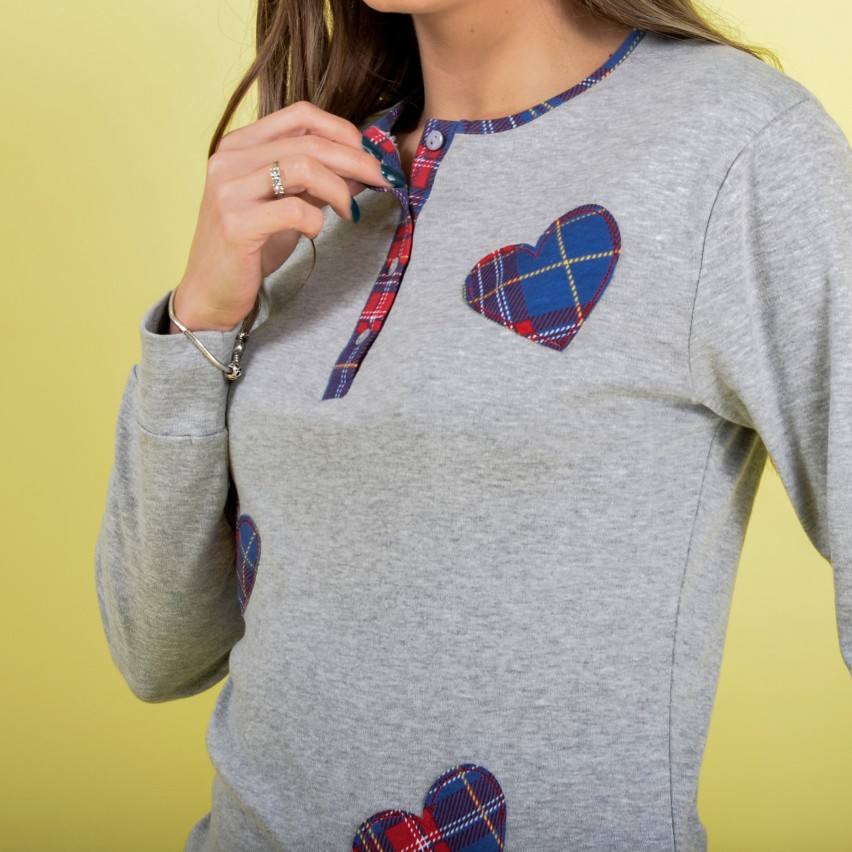 Pigiama Donna Manica con Volant Cotone | Karel 2131