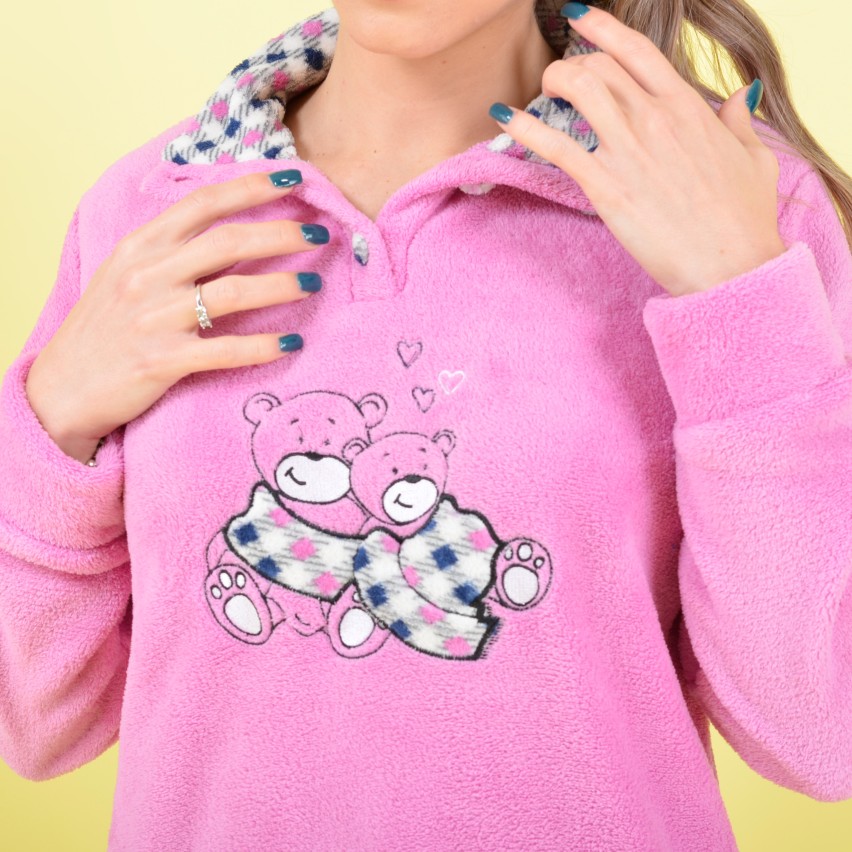 Pigiama Donna A Quadretti Scozzesi 2 Pezzi - Manica Corta Con Volant E Pantaloni A Palazzo - Blu, Taglie S-XL