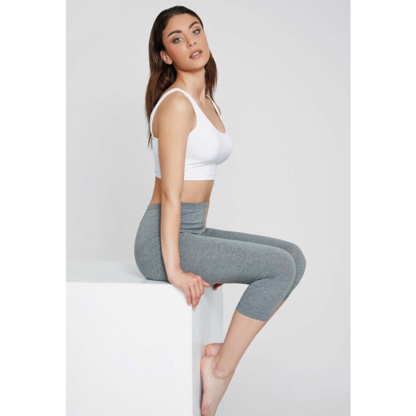 Leggings da donna capri Jadea 4266 corto in cotone elasticizzato 