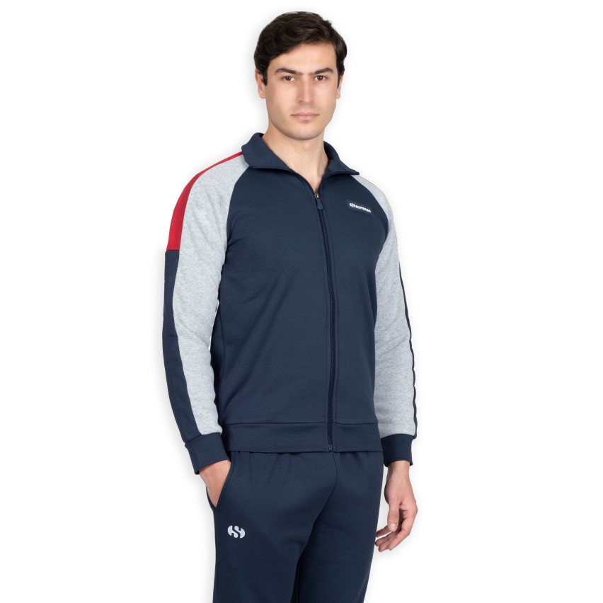 Tuta Uomo Superga Felpata Full Zip Smw22311 Navy Intimorosa