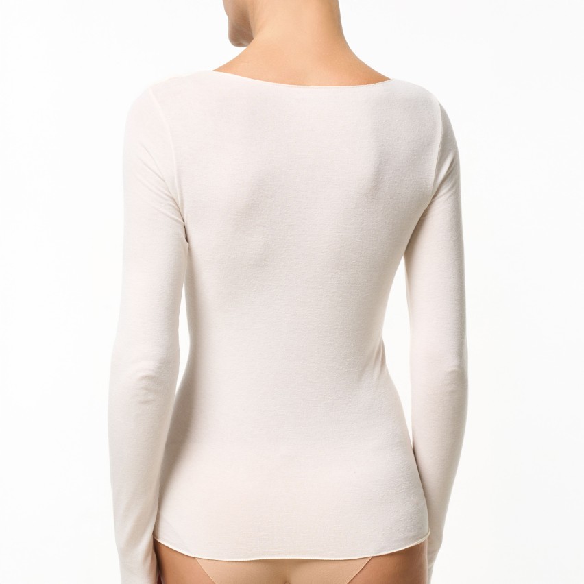 Maglia donna cachemere scollo a barca Philippe Matignon Leger