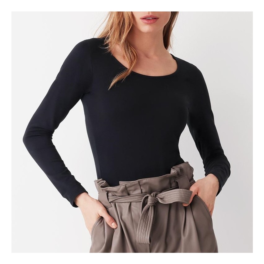 Maglia donna Cotonella 3503 manica lunga in caldo cotone elasticizzato