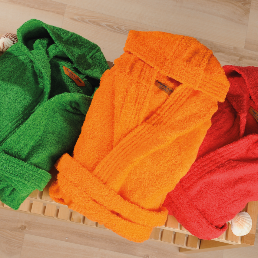 Accappatoio Biancaluna bambino microspugna 100% cotone 240 gr/mq