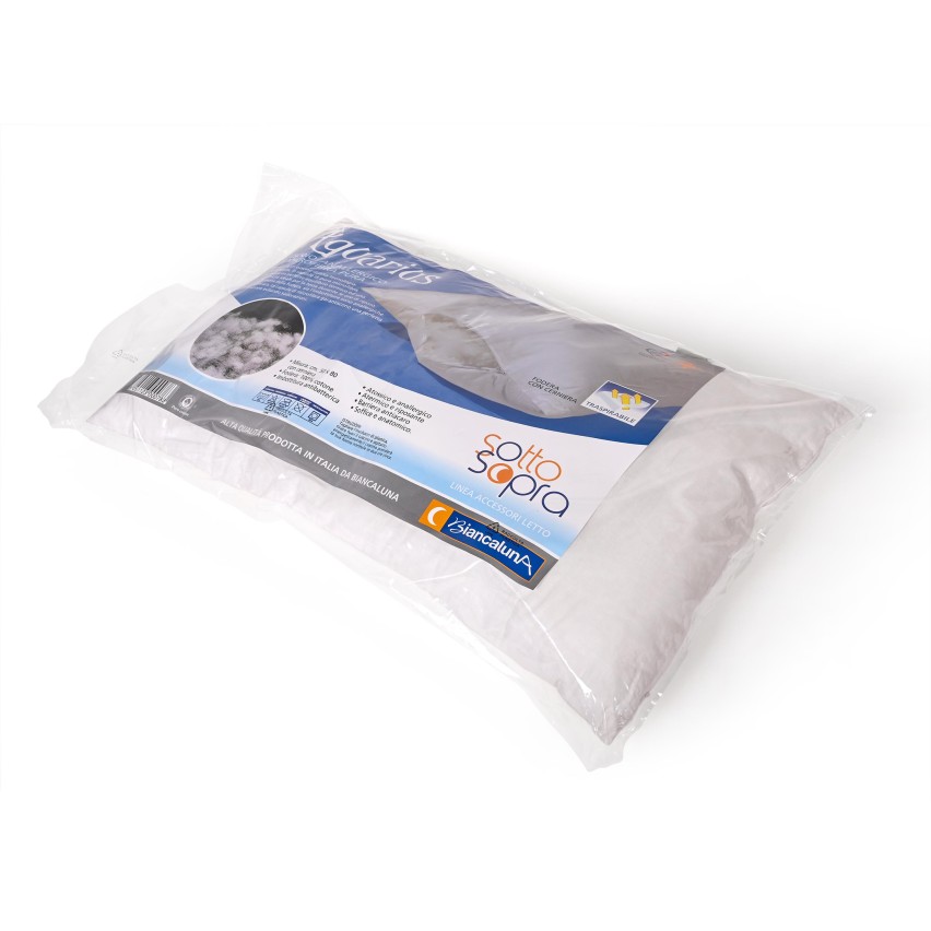 Guanciale atossico e anallergico puro cotone Aquarius Biancaluna