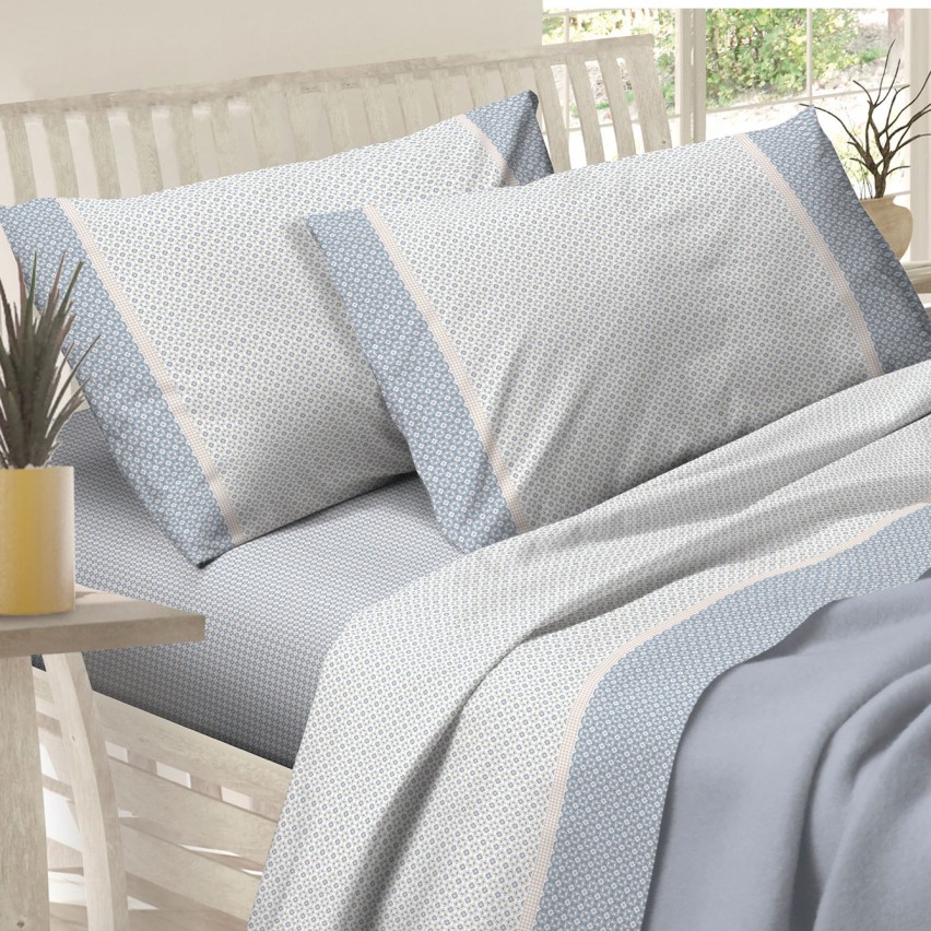 Completo Lenzuola cotone Preziosa alba 42 