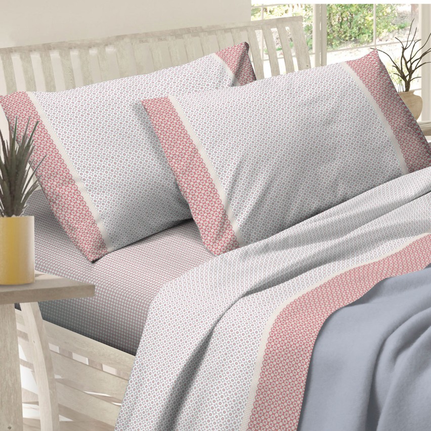 Completo Lenzuola cotone Preziosa alba 42 