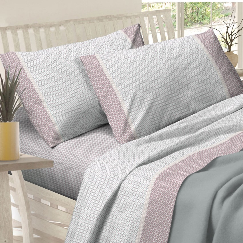 Completo Lenzuola cotone Preziosa alba 42 