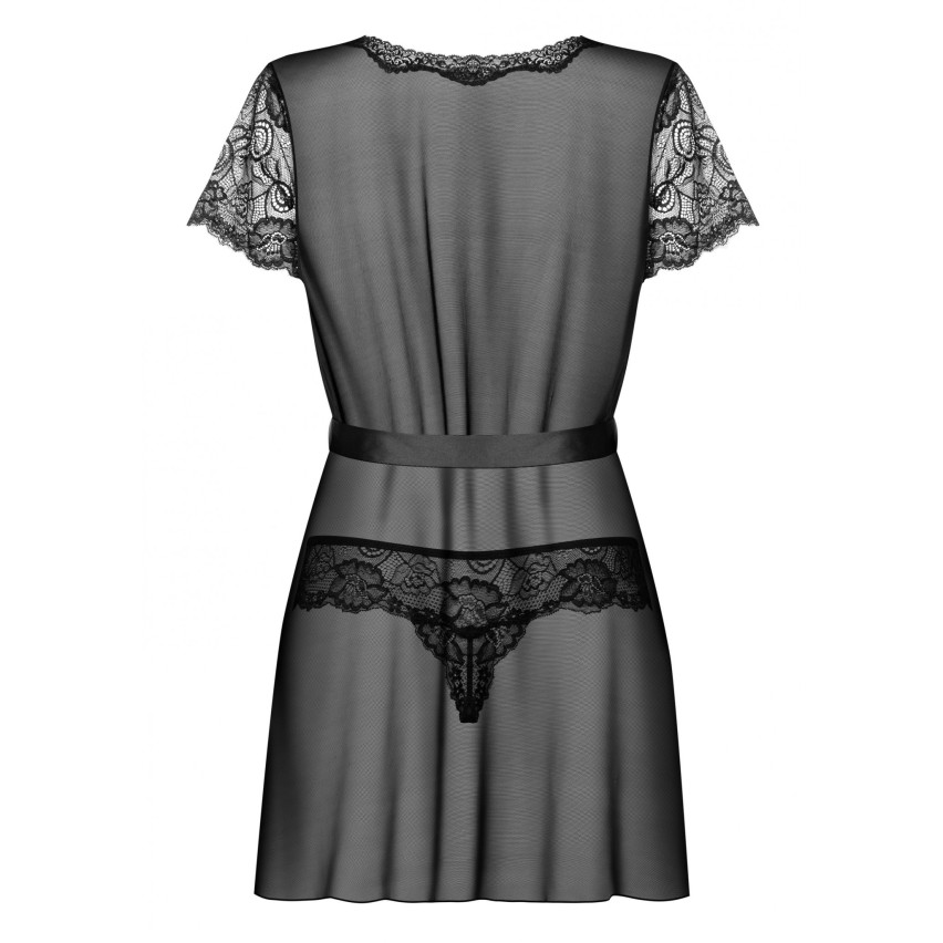 Sexy vestaglia donna Obsessive alluria peignoir e thong