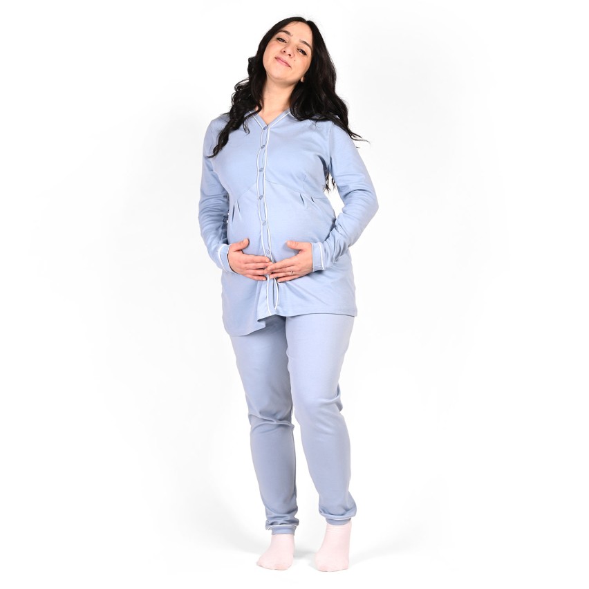 Pigiama donna premaman caldo cotone Biancaluna Kissimo 20301