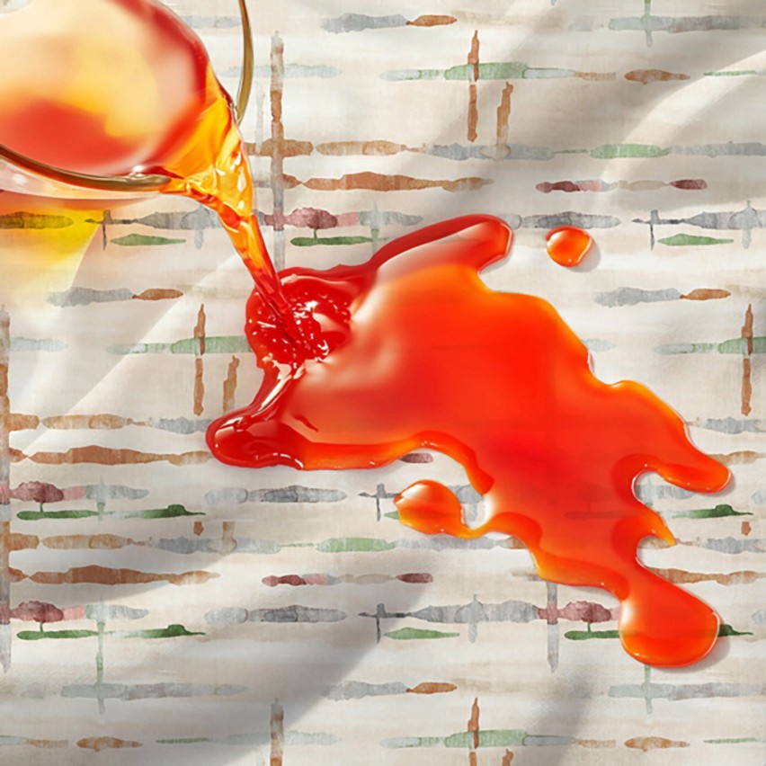 Tovaglia antimacchia fantasia astratta pastello Vingi “Giorgia” dis. astratto