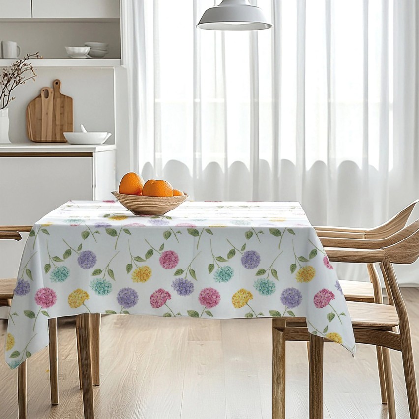 Tovaglia Antimacchia con ortensie colorate Vingi Giorgia dis. Ortensia