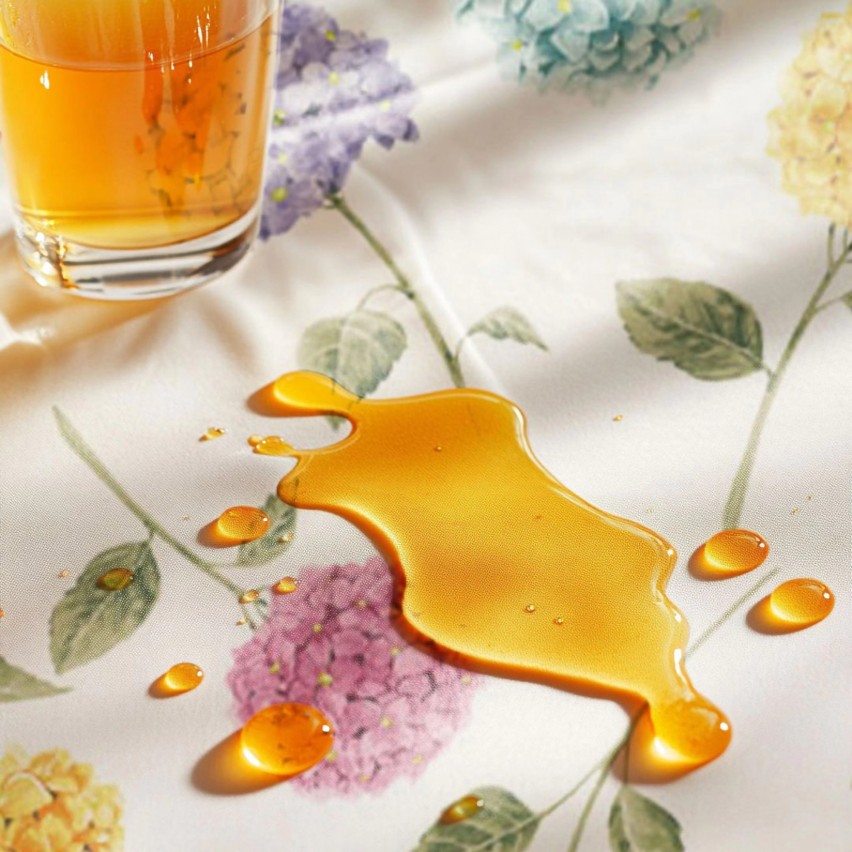 Tovaglia Antimacchia con ortensie colorate Vingi Giorgia dis. Ortensia