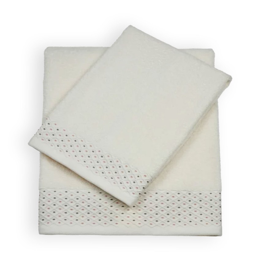 Vingi set asciugamani viso + ospite Assia cotone