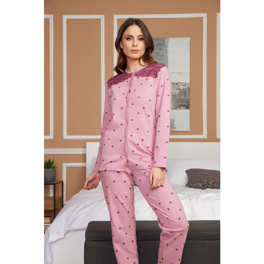 Pigiama Donna Set Pigiama Invernale Maniche Lunghe Lungo Cotone Pigiama Donna Cotone Pigiama Invernale Caldo Set Pigiama Pigiama Da Donna Manica Lunga Girocollo Pigiami Lungo Per Casa E Casuale - Foto 12