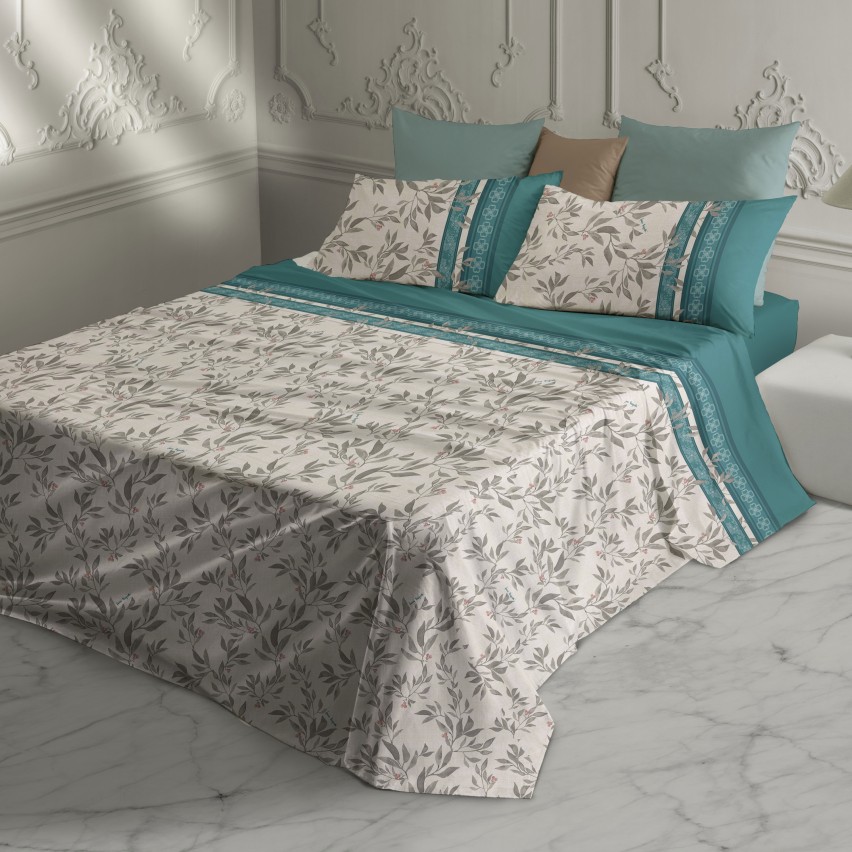 Completo Letto Matrimoniale Cotone 100% Bolle – Made In Italy