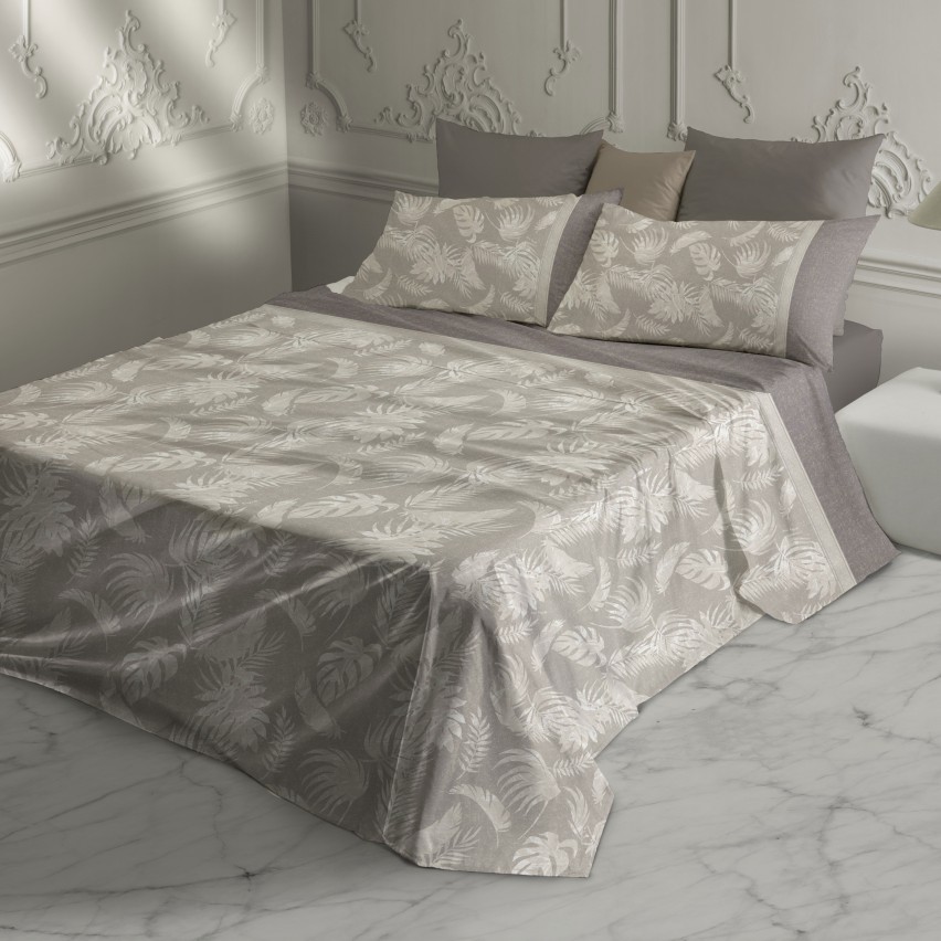 Laura Biagiotti Completo Letto Matrimoniale Artemisia In Raso Di Cotone 100%, 2 Federe, Grigio - 2
