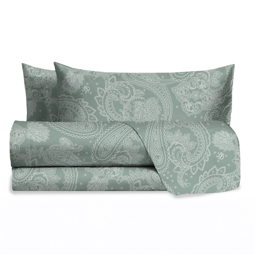 Completo Letto Matrimoniale cotone fantasia paisley Cursa Laura Biagiotti