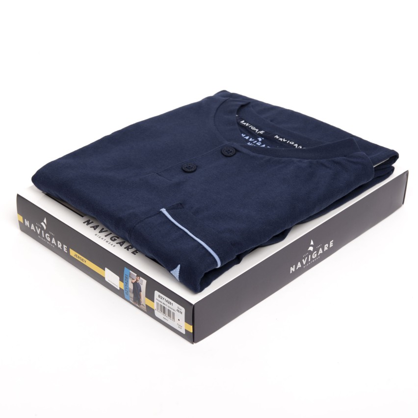 Pigiama Uomo In Jersey Di Cotone Caldo Navigare 141910 Navigare Home - Foto 3