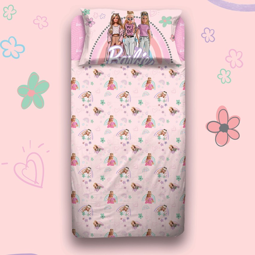Completo letto Barbie bambina 100% cotone