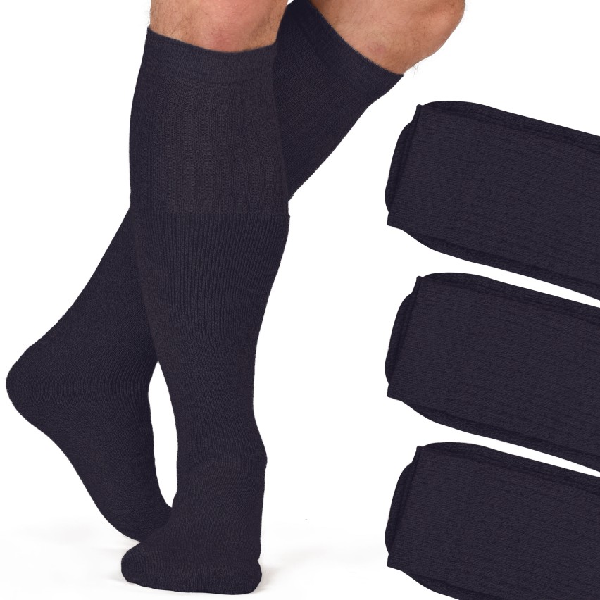 Calze Basket lungo tinta unita Made in Italy Cotone Prisco 3 paia