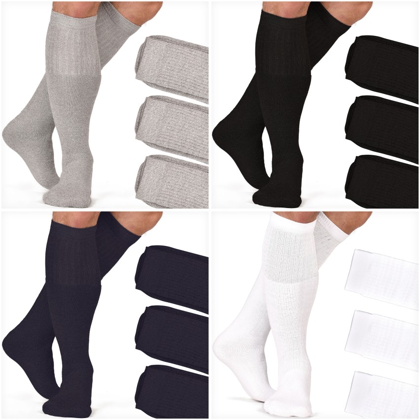 Calze Basket lungo tinta unita Made in Italy Cotone Prisco 3 paia