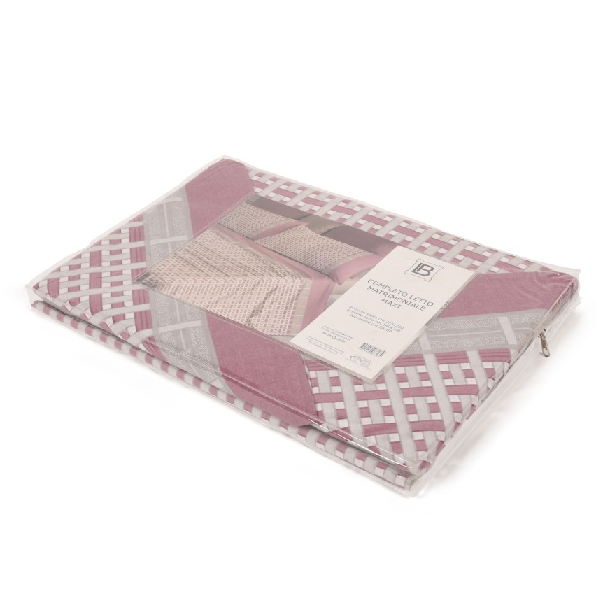 Laura Biagiotti Completo Letto Matrimoniale Artemisia Lenzuola Due Piazze Maxi 100% Puro Raso di Cotone con Orlo a Giorno 2 Federe + sopra + sotto con Angoli (Tortora