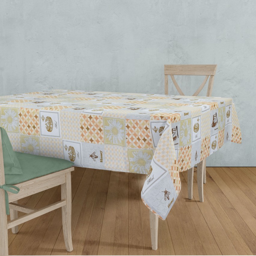 Tovaglia Sommaruga Biki cotone Loneta alveare api Var G beige