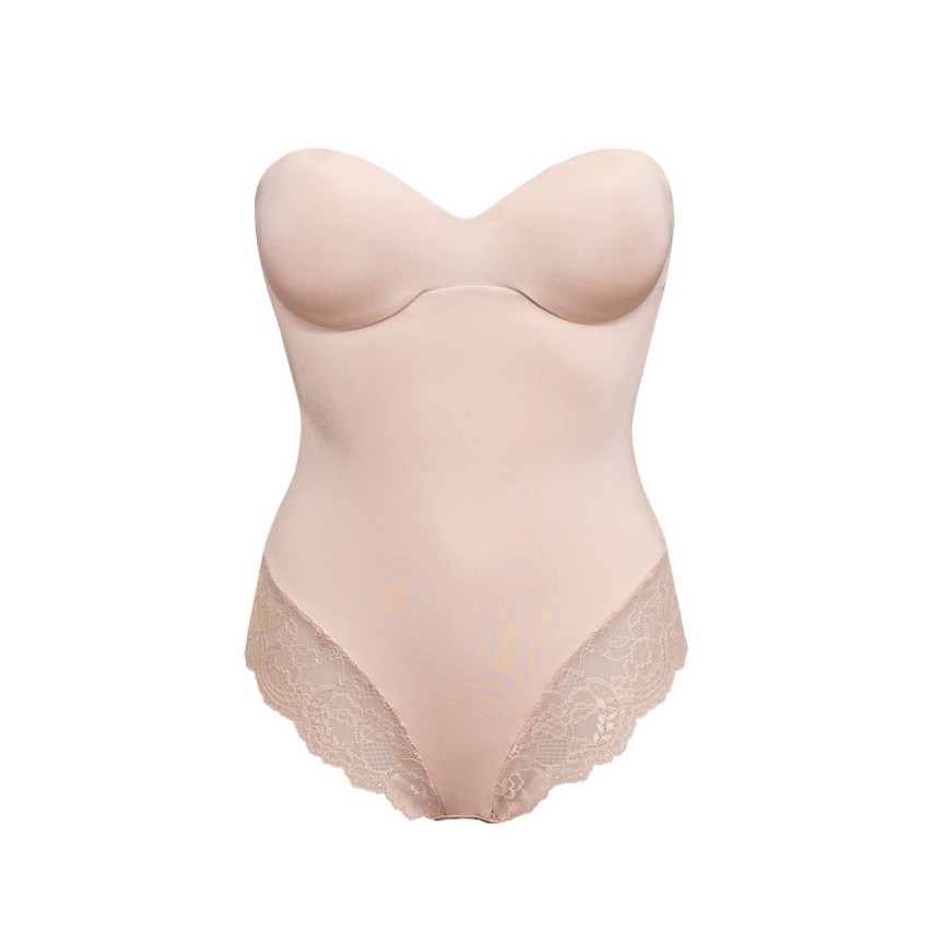 Body con ferretto Sièlei 1978 in microfibra inserti pizzo 