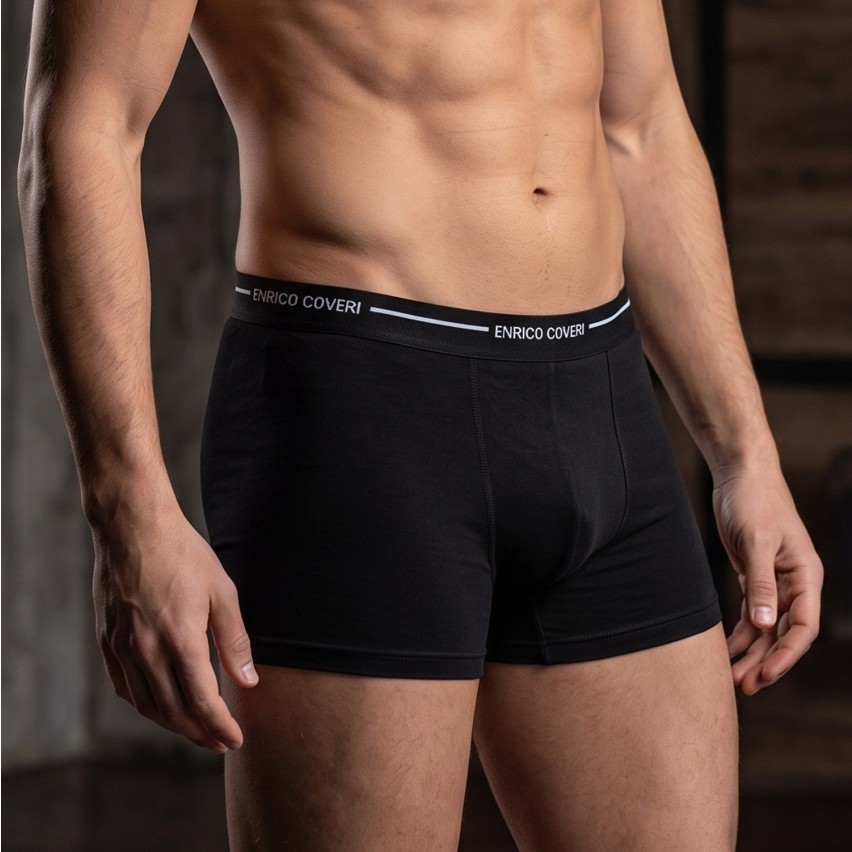 Boxer uomo Enrico Coveri eb1000 cotone elasticizzato 3 pz