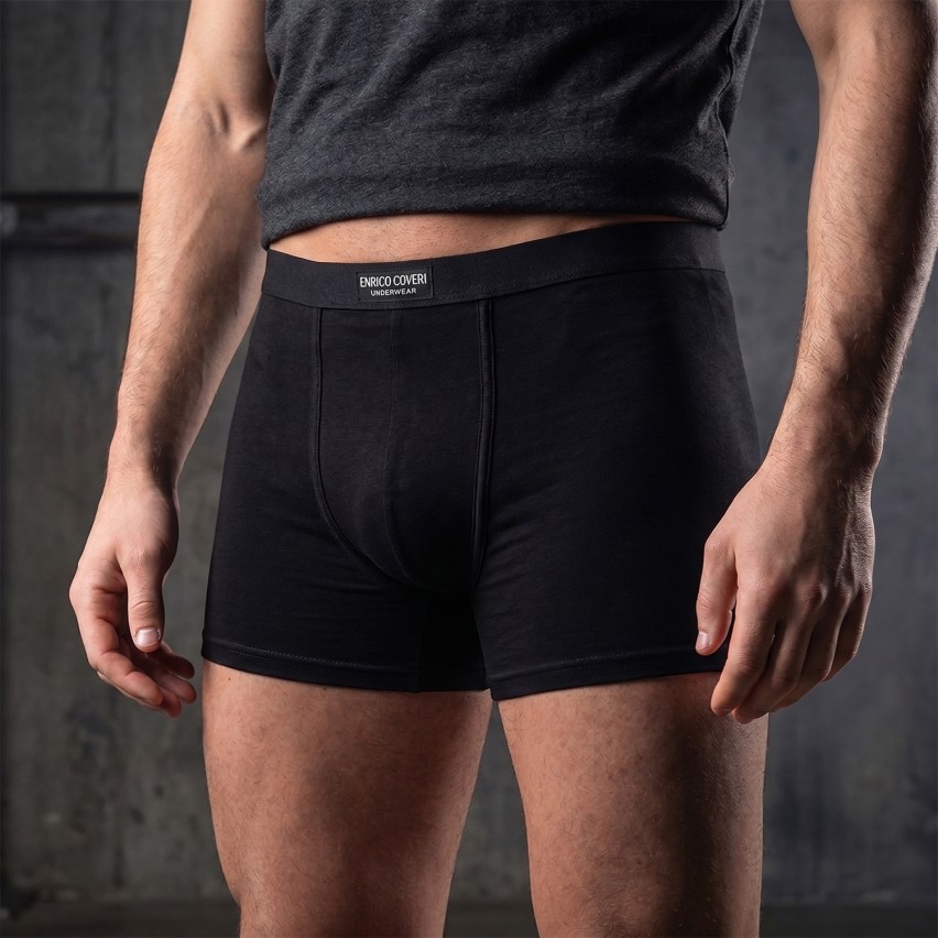 Boxer uomo Enrico coveri eb1002 in cotone bielastico 3 pz
