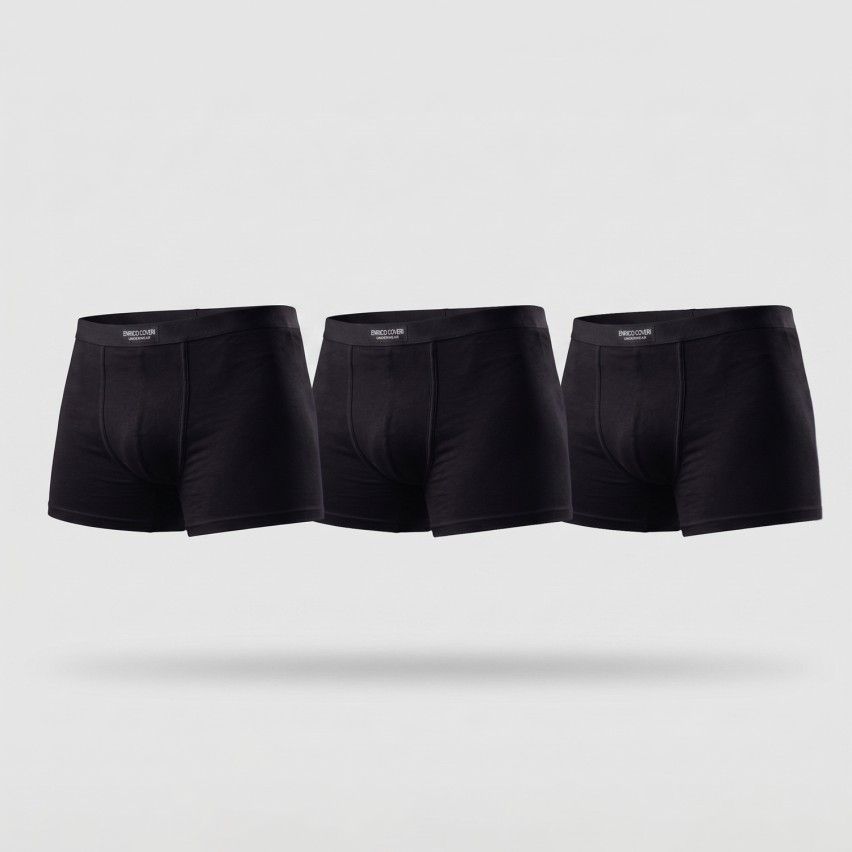 Boxer uomo Enrico coveri eb1002 in cotone bielastico 3 pz