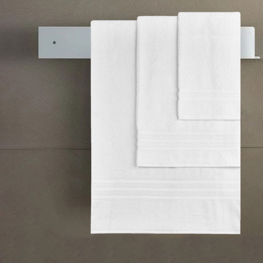 Set 3 pezzi hotellerie Vingi 100% cotone bianchi