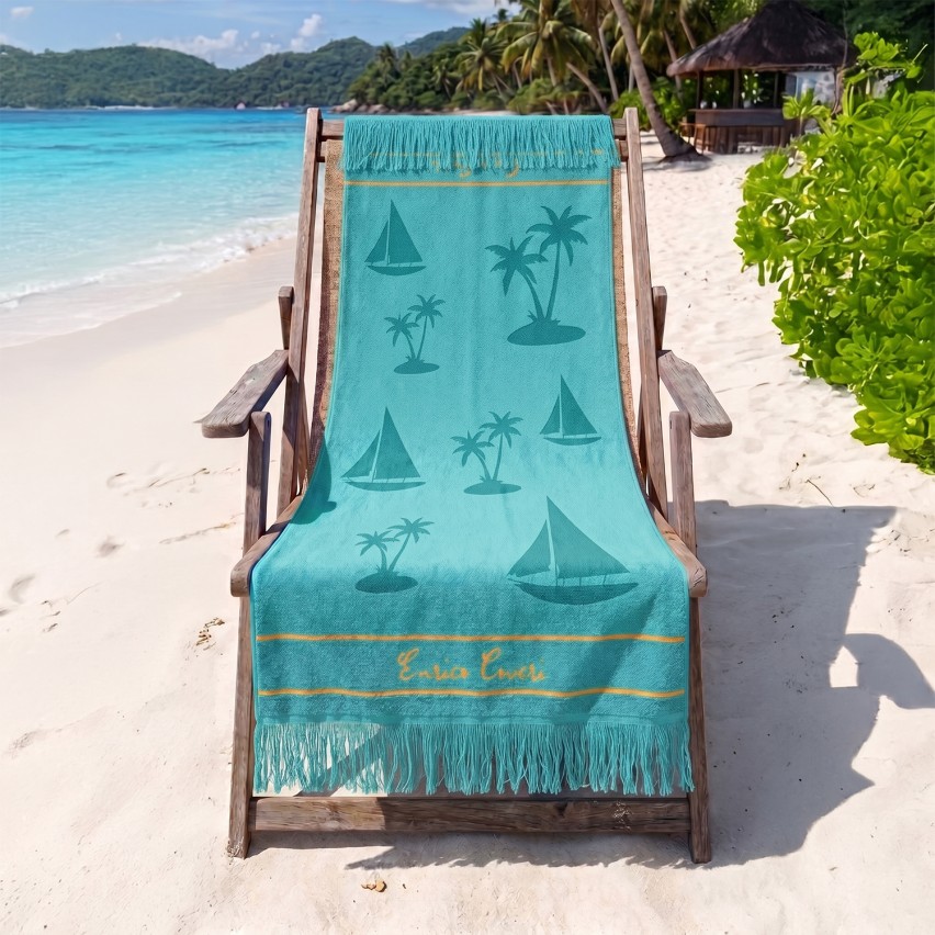 Telo mare 100% cotone jacquad Enrico Coveri 