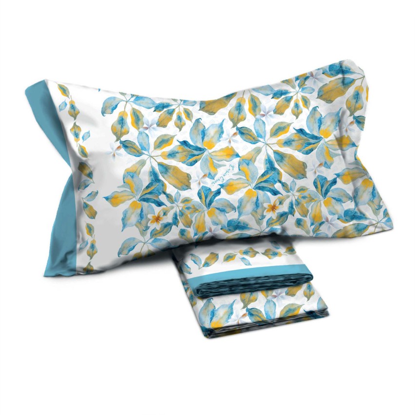 Completo letto fantasia floreale cotone Enrico Coveri Zephy
