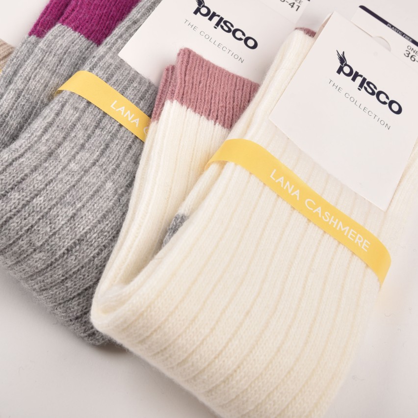 Calze lunghe assortite lana cashmere Prisco Cachelife DL 3 pezzi