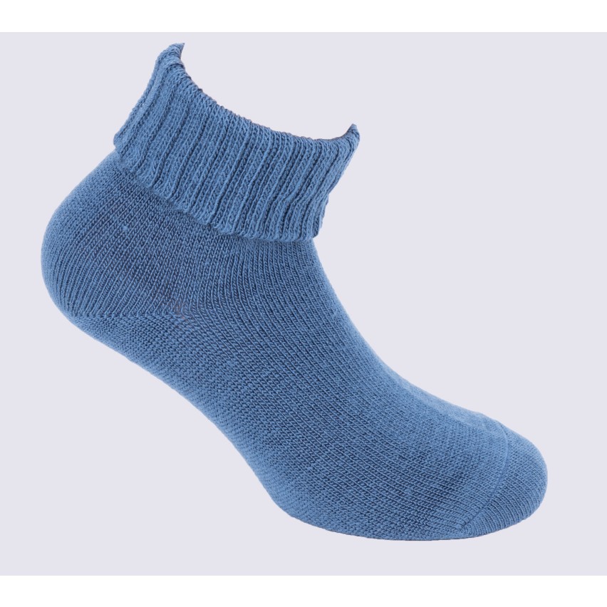 Calze invernali da donna Pezzini soft morbide calde con risvolto taglia unica avio