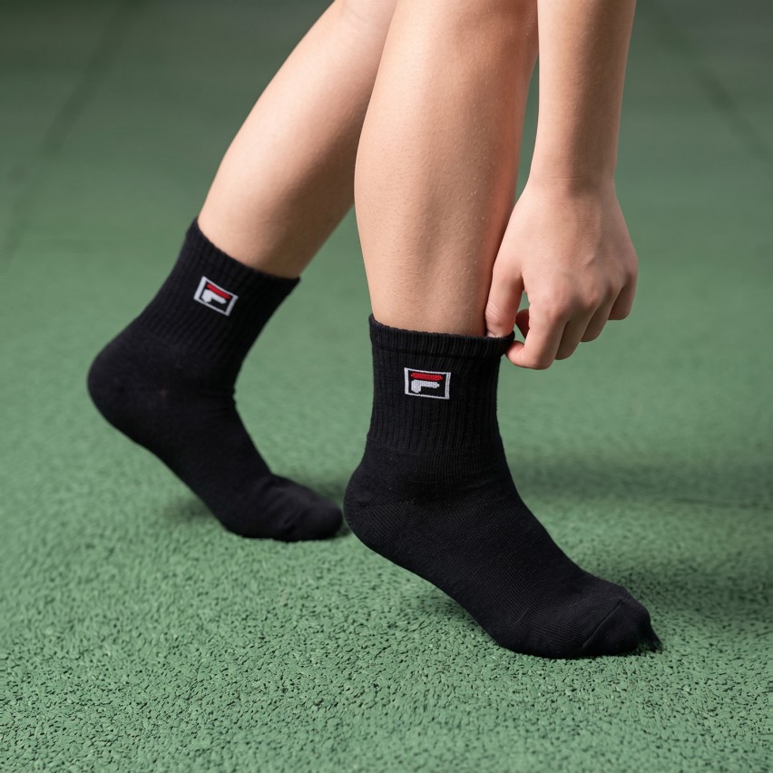 Calze corte bambino Fila F1042 nere cotone 3 paia