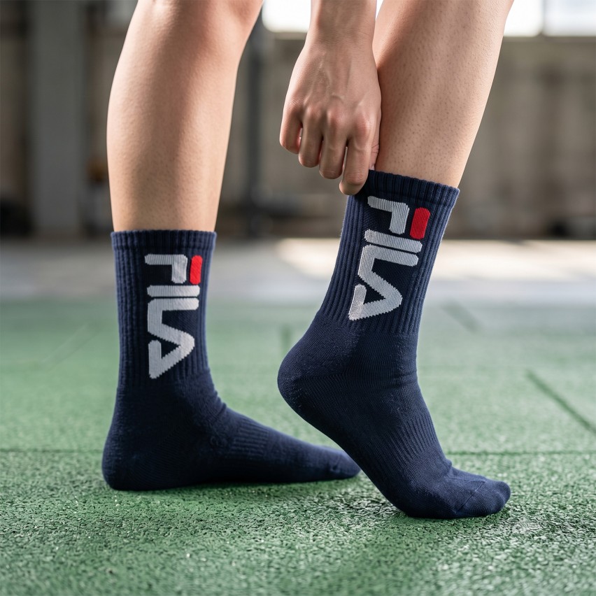 Calze corte unisex di spugna Fila f9598 sport 4 paia