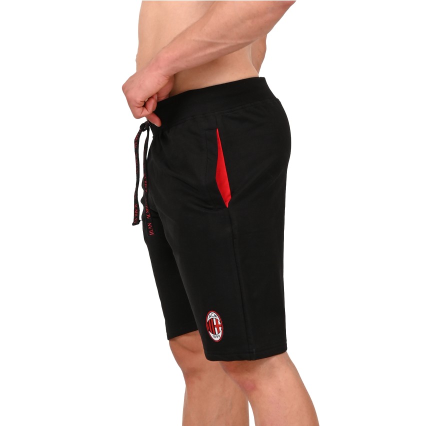Pantaloncini tuta Uficiali AC Milan cotone nero PTCM F10 3010