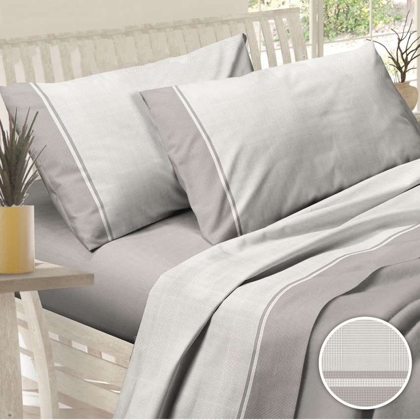 URBANHUT Lenzuola in cotone egiziano damascato a 1000 fili, per letto matrimoniale, morbide e traspiranti, 3 pezzi, lussuose lenzuola in rasatello per hotel, per tasca profonda 40,6 cm, grigio scuro