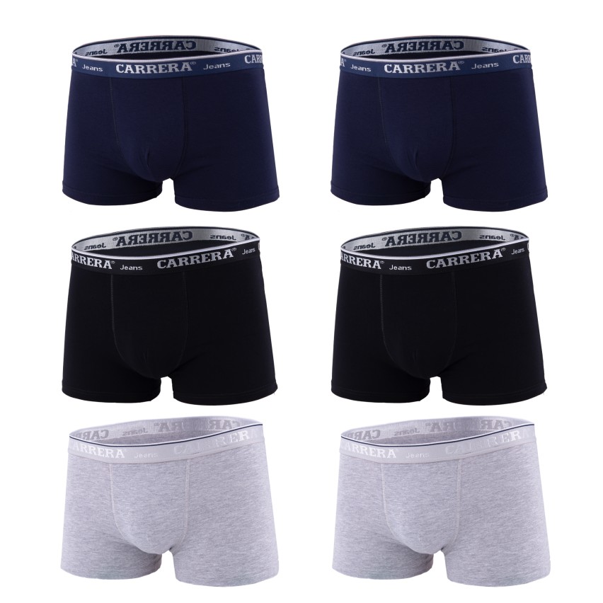 Boxer uomo Carrera Car 030 con elastico logato 6 pezzi
