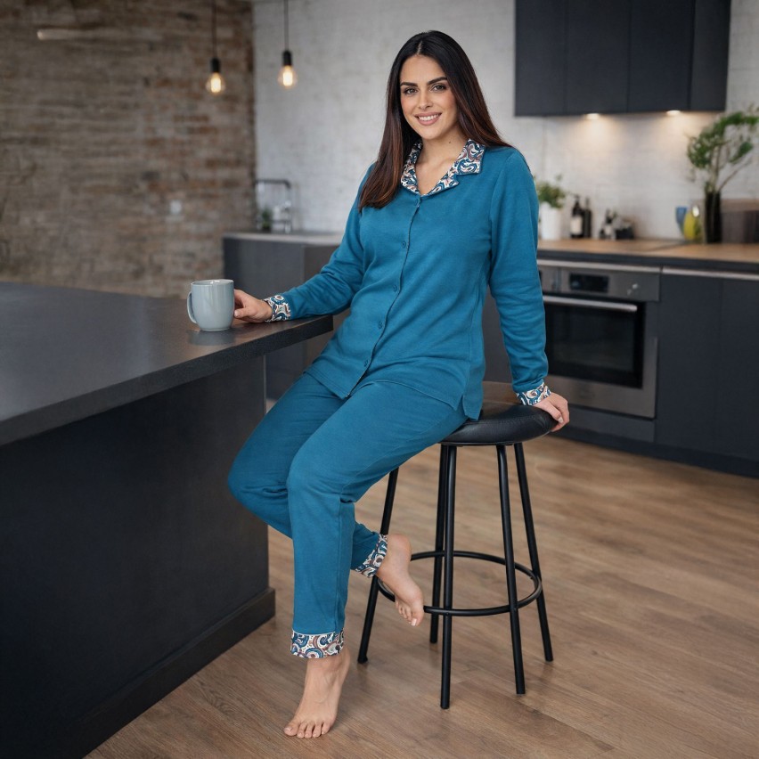 Pigiama donna 100% Caldo Cotone Nazareno Gabrielli D6010