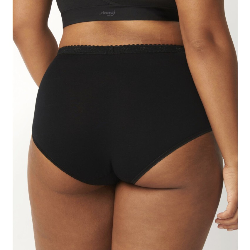 Slip donna Sloggi maxi chic cotone e pizzo 4 pezzi