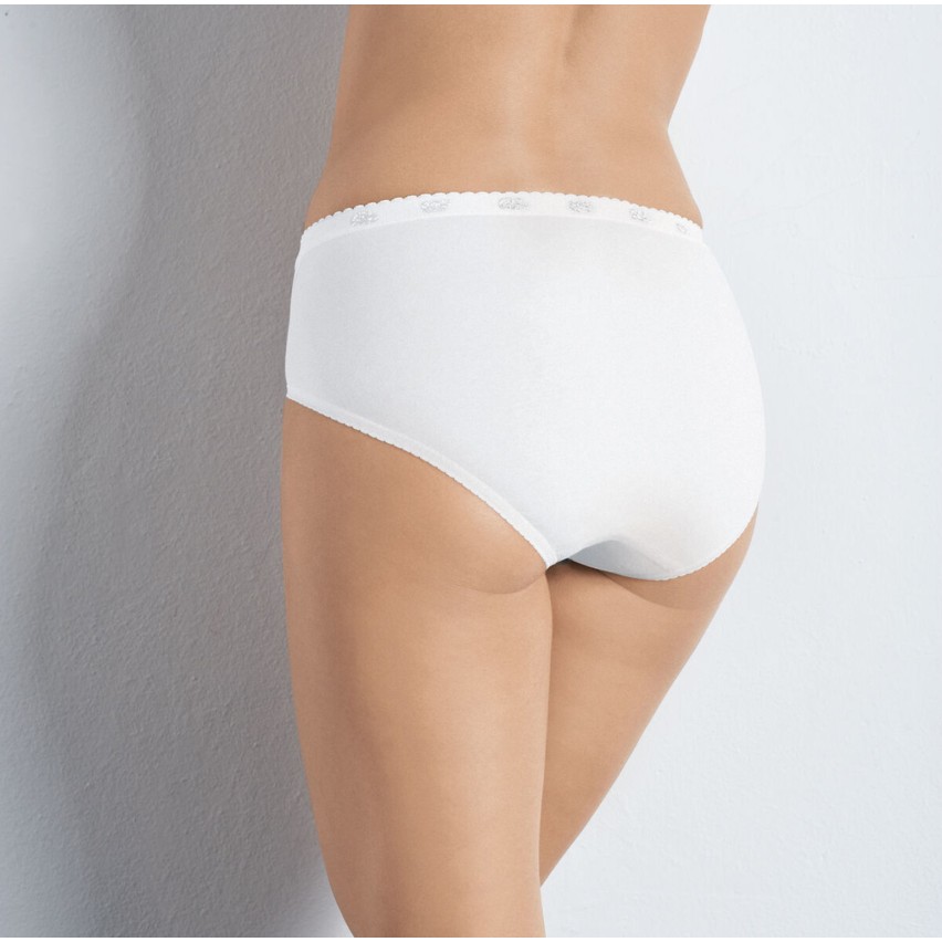 Slip donna sloggi chic midi cotone e pizzo 4 pezzi