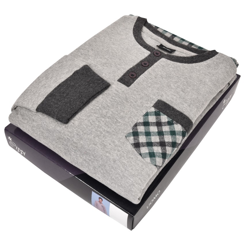 Pantaloni Pigiama Lunghi In Puro Cotone Uomo - Foto 8