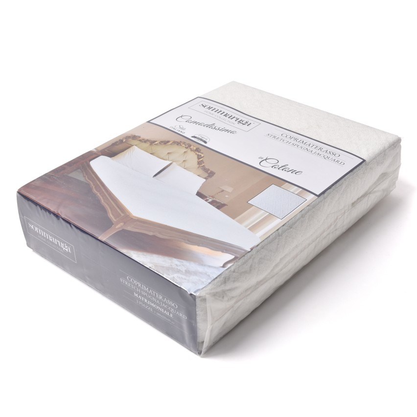 Coprimaterasso in spugna stretch comodissimo Sommaruga con angoli