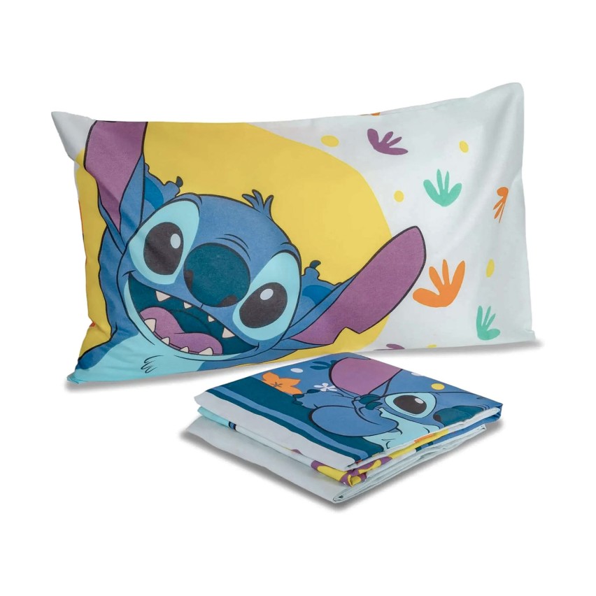 Completo letto 100% cotone Stitch Disney