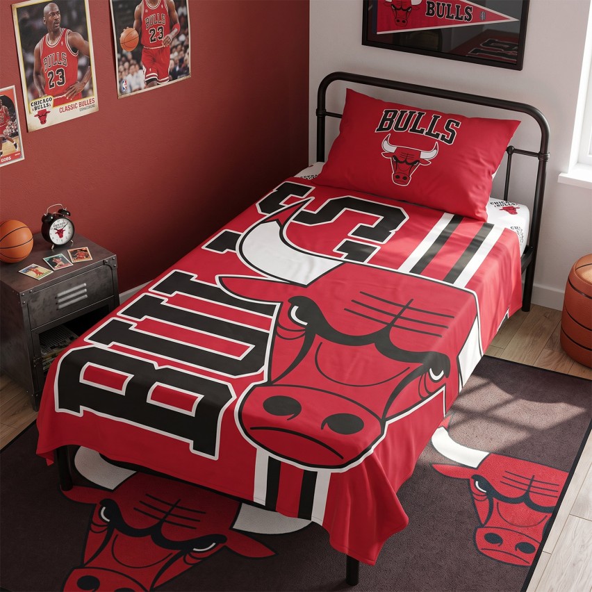 Completo letto 100% cotone Chicago Bulls ufficiale